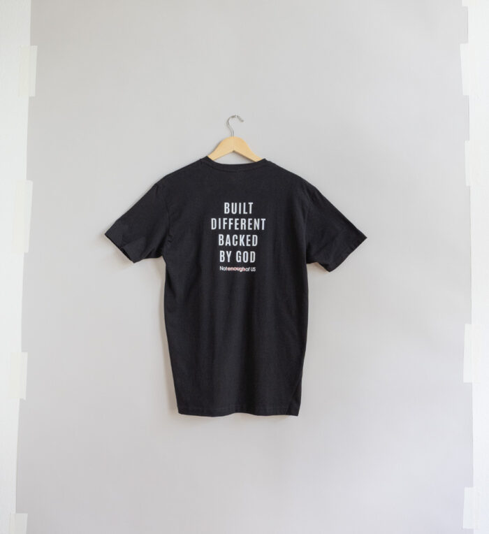 Built Different Backed By God – Unisex Crew Tee Lime Green Available in Dry Fit, CVC, and Cotton - Image 2