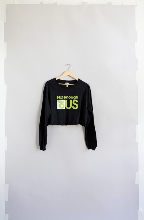 Not Enough of Us Women’s Cropped Long Sleeve Tee – Lime Green