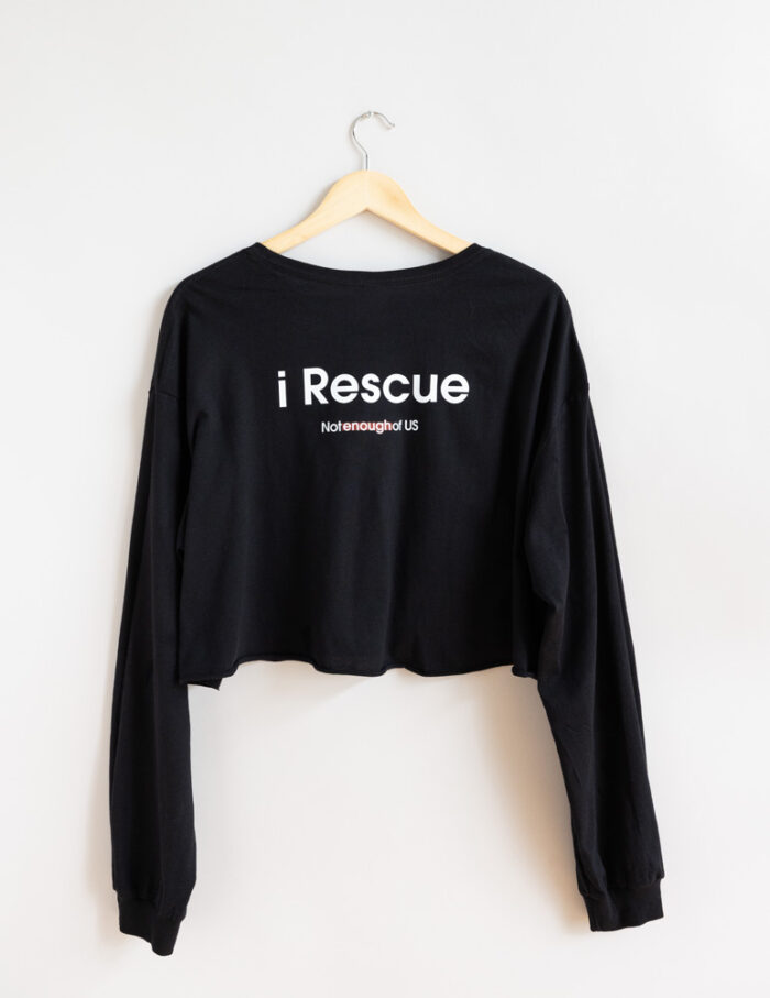 The i Collection Women’s Cropped Long Sleeve Tee - Image 4