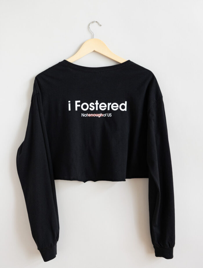 The i Collection Women’s Cropped Long Sleeve Tee - Image 2