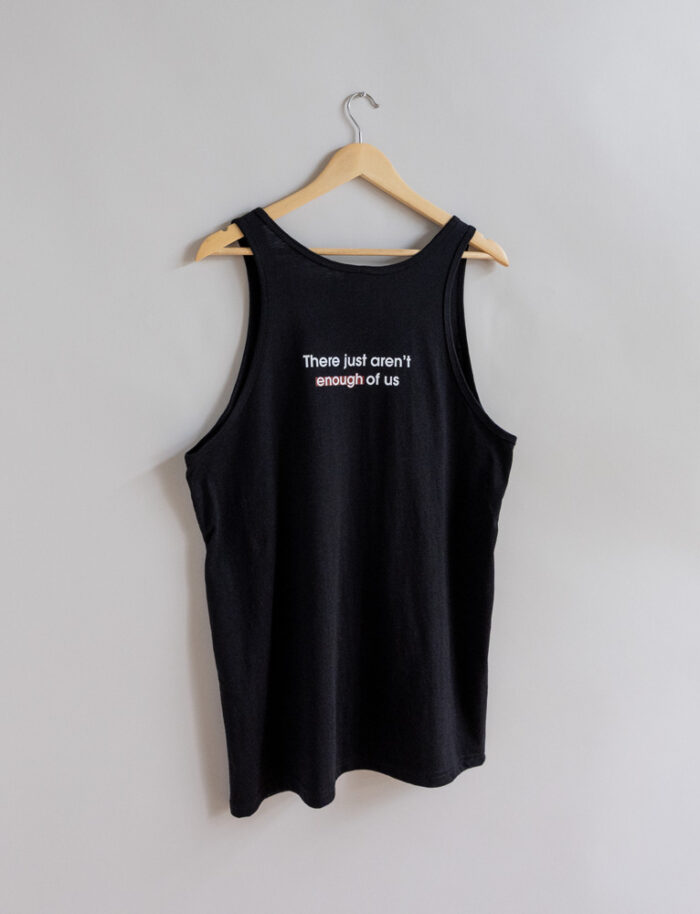 Not Enough of Us Tank Top Available in 100% Cotton — Black - Image 2
