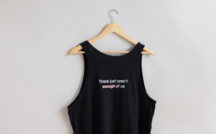 Not Enough of Us Tank Top Available in 100% Cotton — Black - Image 3