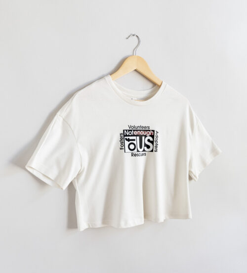 Not Enough of Us Women’s Cropped Short Sleeve Tee – Vintage White 4-in-1 Collection
