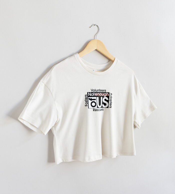 Not Enough of Us Women’s Cropped Short Sleeve Tee – Vintage White 4-in-1 Collection