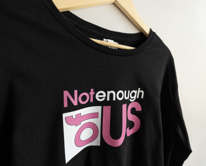 Not Enough of Us Women’s Cropped Long Sleeve Tee – Pink - Image 4