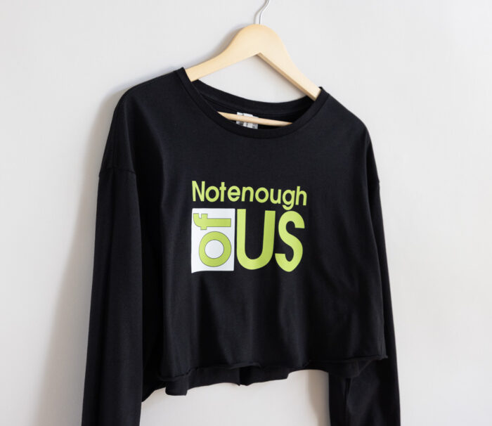 Not Enough of Us Women’s Cropped Long Sleeve Tee – Lime Green - Image 5