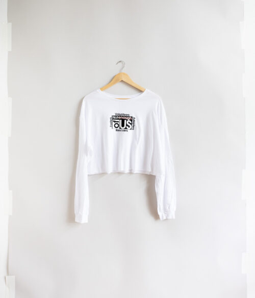 Not Enough of Us – Women’s Cropped Long Sleeve Tee 4 in 1 (White)