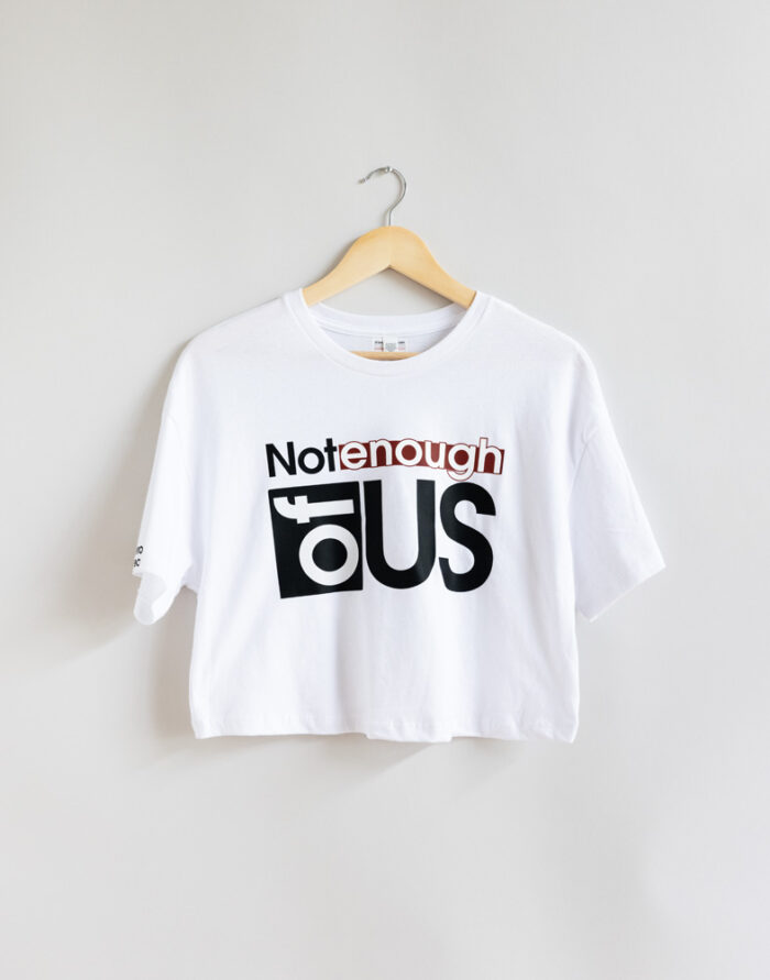 Not Enough of Us – Women’s Cropped Short Sleeve Tee (White) - Image 6