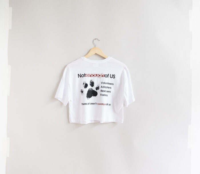 Not Enough of Us – Women’s Cropped Short Sleeve Tee (White) - Image 5