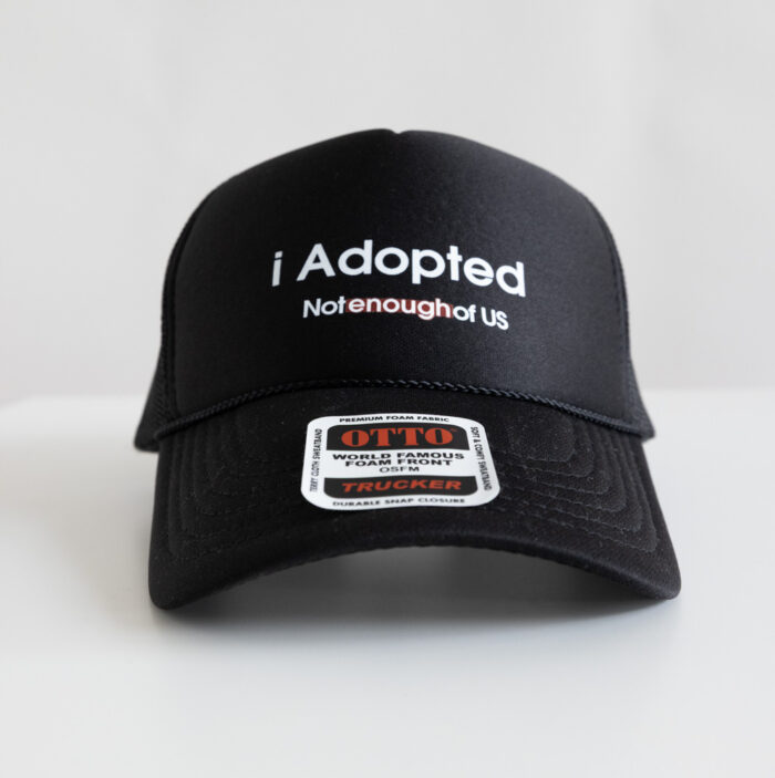 i Adopted – 5-Panel Cap (Black)