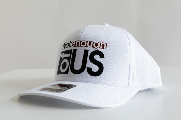 Not Enough of Us – 5-Panel Cap (White) - Image 2