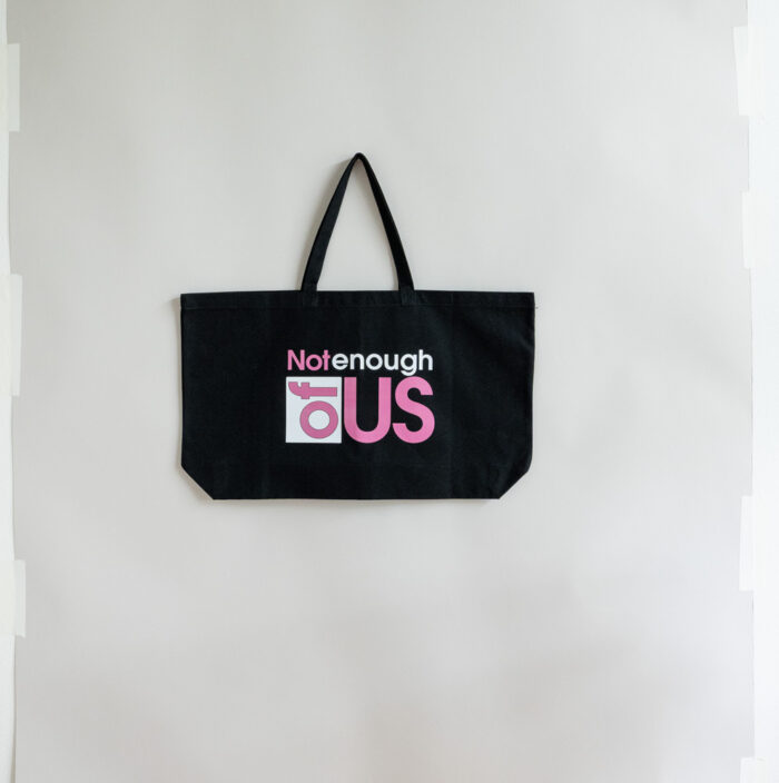 Not Enough of Us – Cotton Canvas Jumbo Tote (Pink) - Image 4