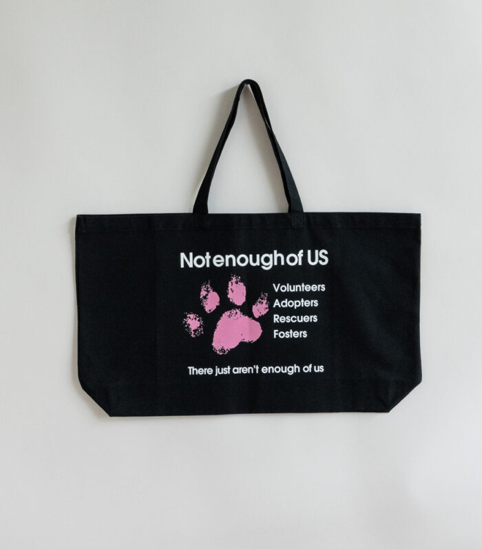Not Enough of Us – Cotton Canvas Jumbo Tote (Pink) - Image 3