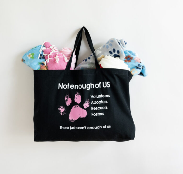 Not Enough of Us – Cotton Canvas Jumbo Tote (Pink) - Image 2