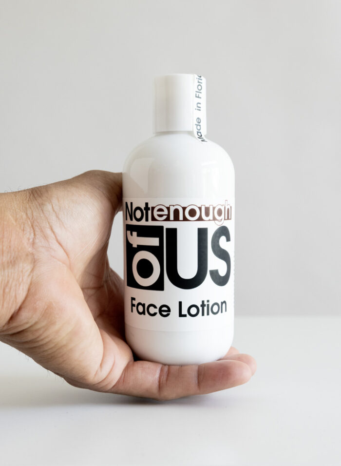 Not Enough of Us Face Lotion — pure, clean, and free of parabens, sulfates, dyes, mineral oils & fragrance.