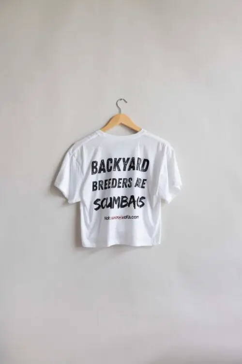 Backyard Breeders are ScumBags - Women's Crop Top White