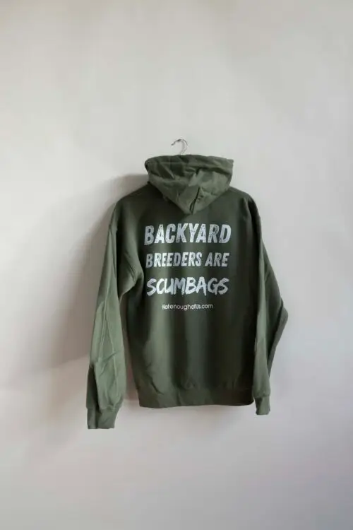 Backyard Breeders are ScumBags - Unisex Hoodies - Color: Military Green