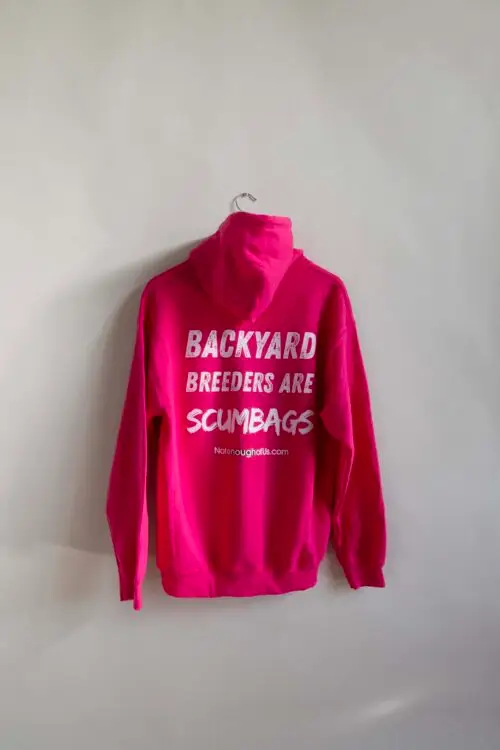 Backyard Breeders are ScumBags - Unisex Hoodies - Color: Heliconia